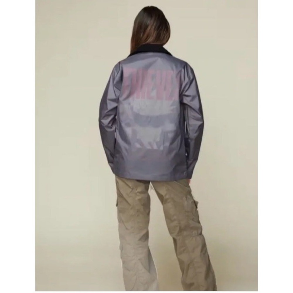 100 Thieves x Jujutsu Kaisen Jacket Men's XL New Grey Corduroy Collar Chore Coat